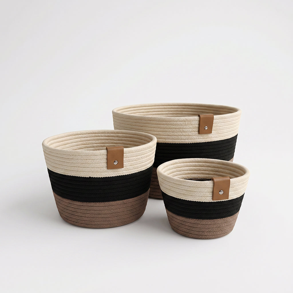 Cotton Rope Organizers - 3 Pieces