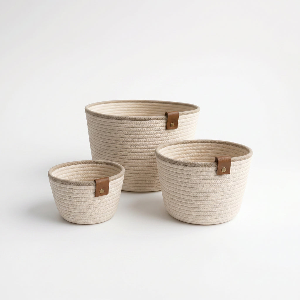 Cotton Rope Organizers - 3 Pieces