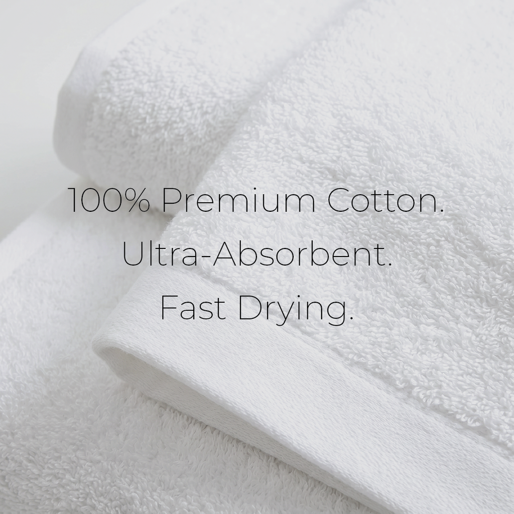 Hotel Grade Cotton Towels 600GSM White