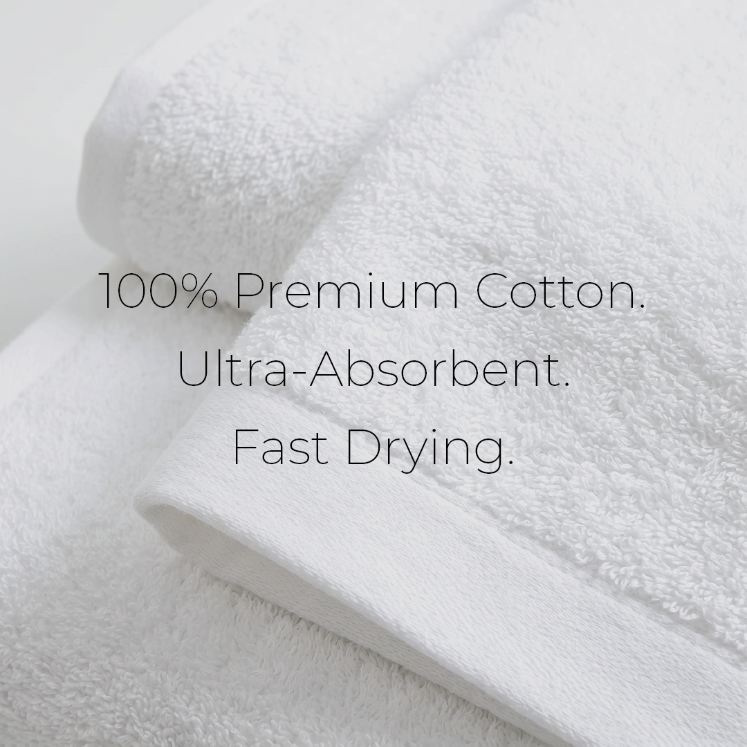 Hotel Grade Cotton Towels 600GSM White