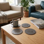 Alligator-like texture Leather Coasters 4 Pieces