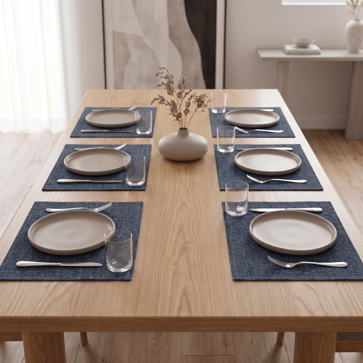 Linen Placemats 6 Pieces