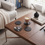 Alligator-like texture Leather Coasters 4 Pieces