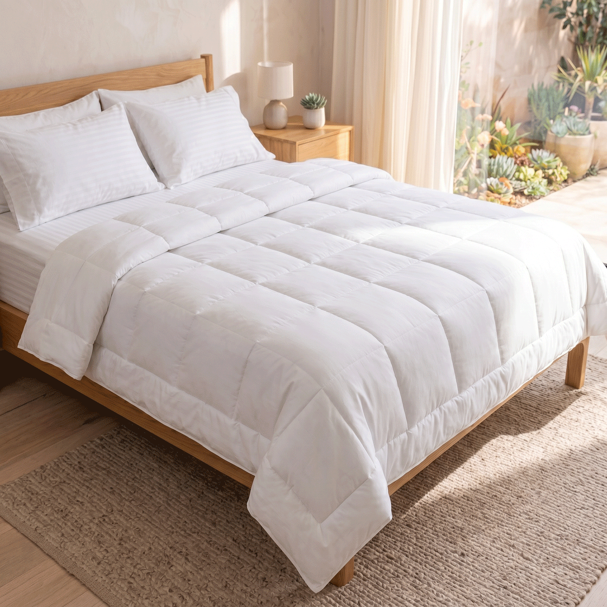 All-Season Duvet with Premium Polyester Cover & Feather-Like Poly Down Filling Hotel Quality