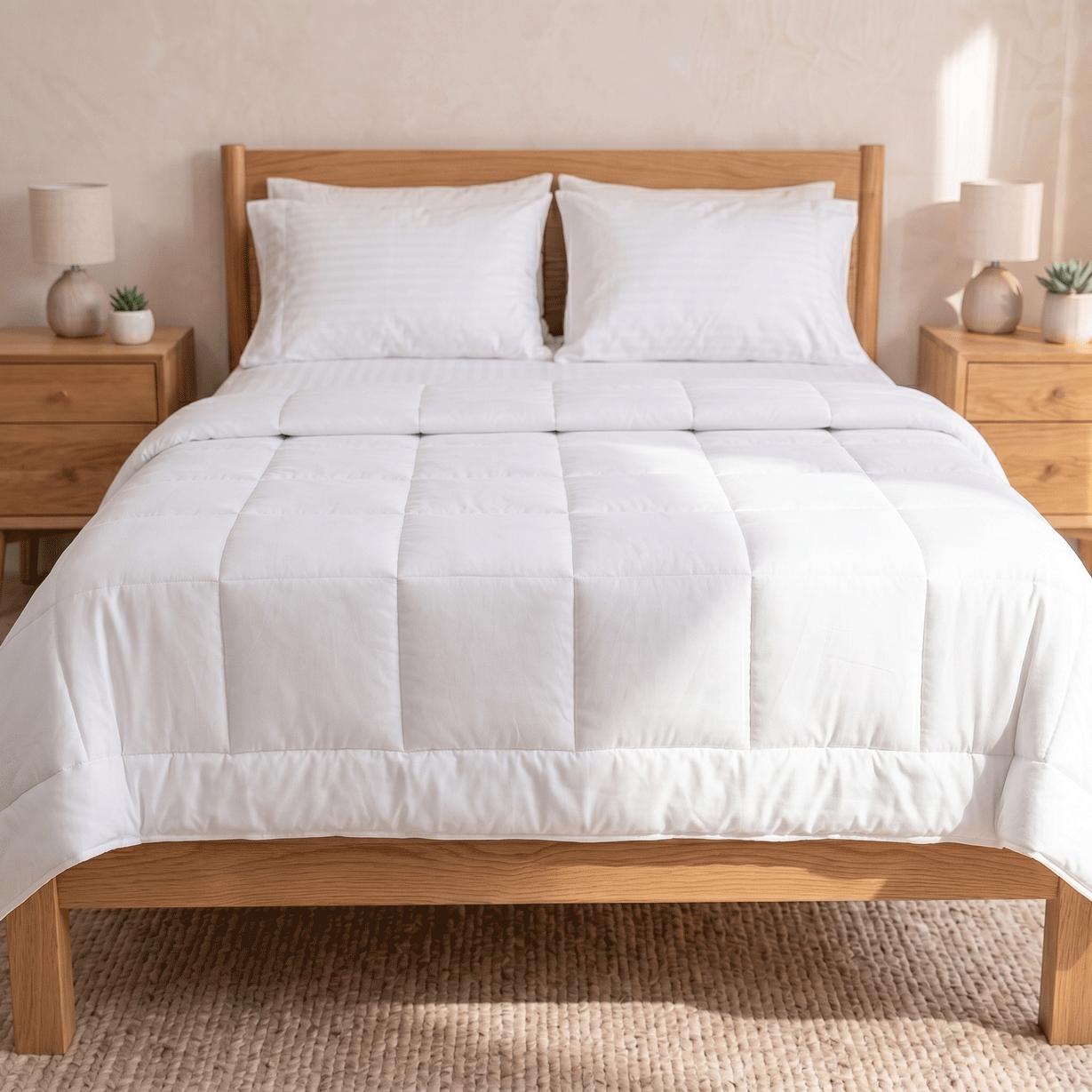 All-Season Duvet with Premium Polyester Cover & Feather-Like Poly Down Filling Hotel Quality