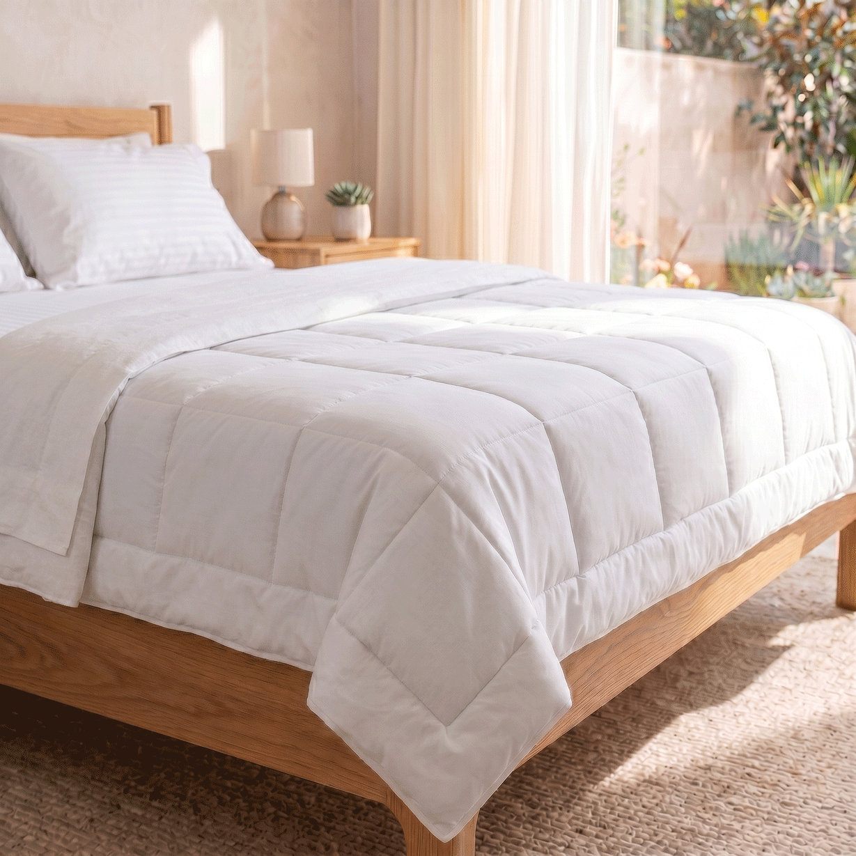 All-Season Duvet with Premium Polyester Cover & Feather-Like Poly Down Filling Hotel Quality