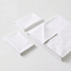 100% Cotton Plain White Sateen Sheet Set with Pillowcases 400 TC Hotel Quality