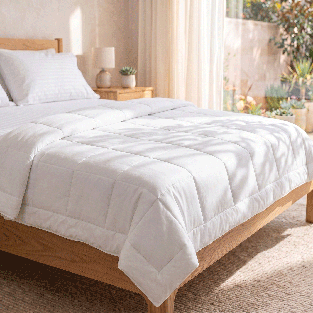 All-Season Duvet with Premium Polyester Cover & Feather-Like Poly Down Filling Hotel Quality