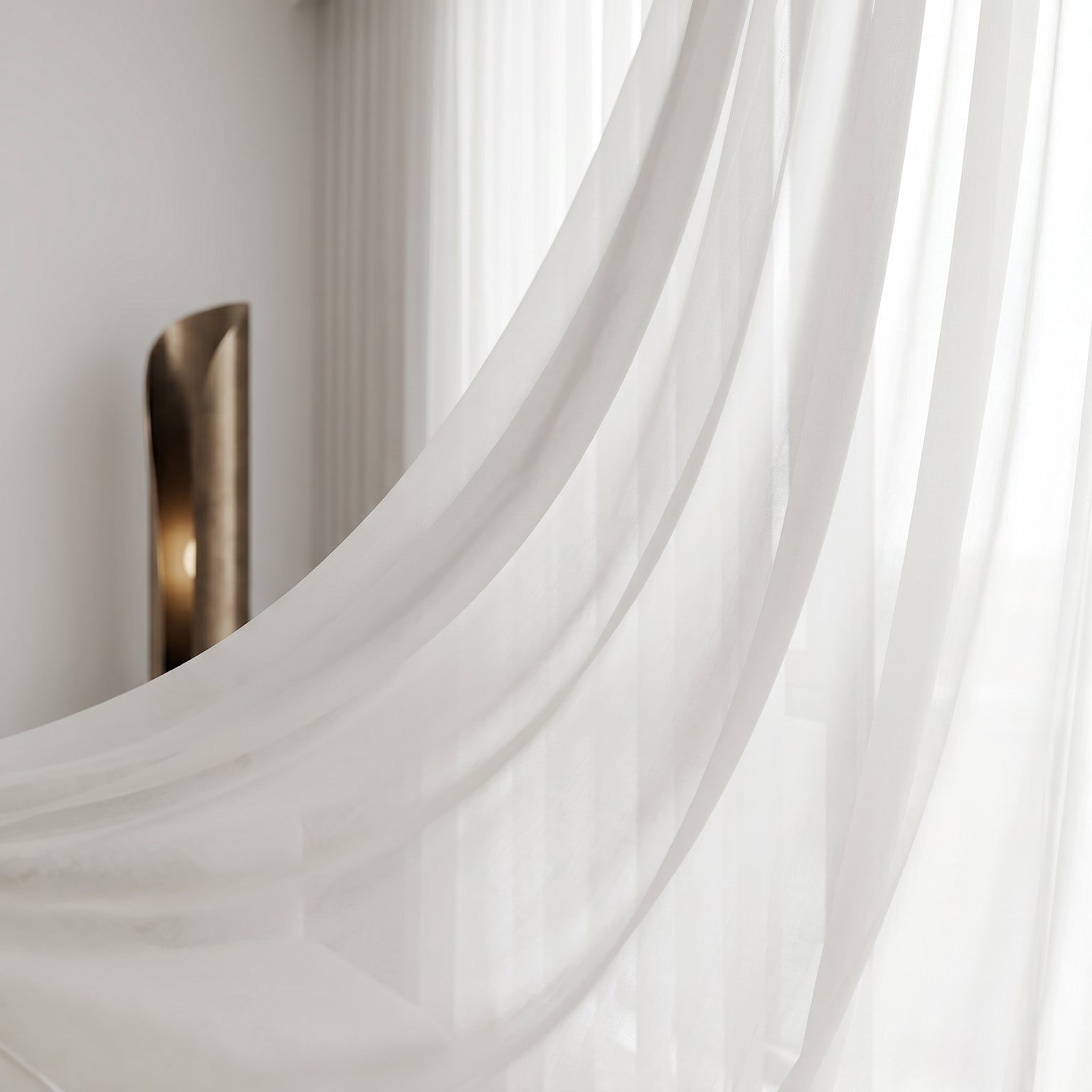 Sheer Voile Curtains Off-White
