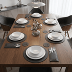 Alligator-like texture Leather Placemats Set