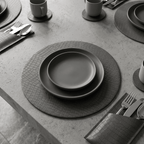 Alligator-like texture Leather Placemats Set
