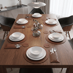 Alligator-like texture Leather Placemats Set