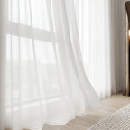 Sheer Voile Curtains Off-White