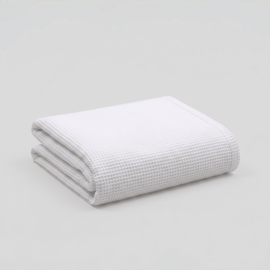 100% Cotton Waffle Weave Coverlet Honeycomb Texture - Year-Round Essential