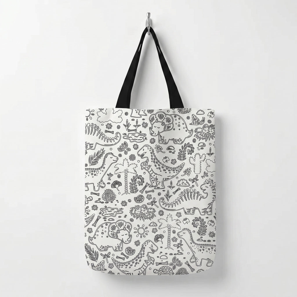 Dinosaur Coloring Tote bag