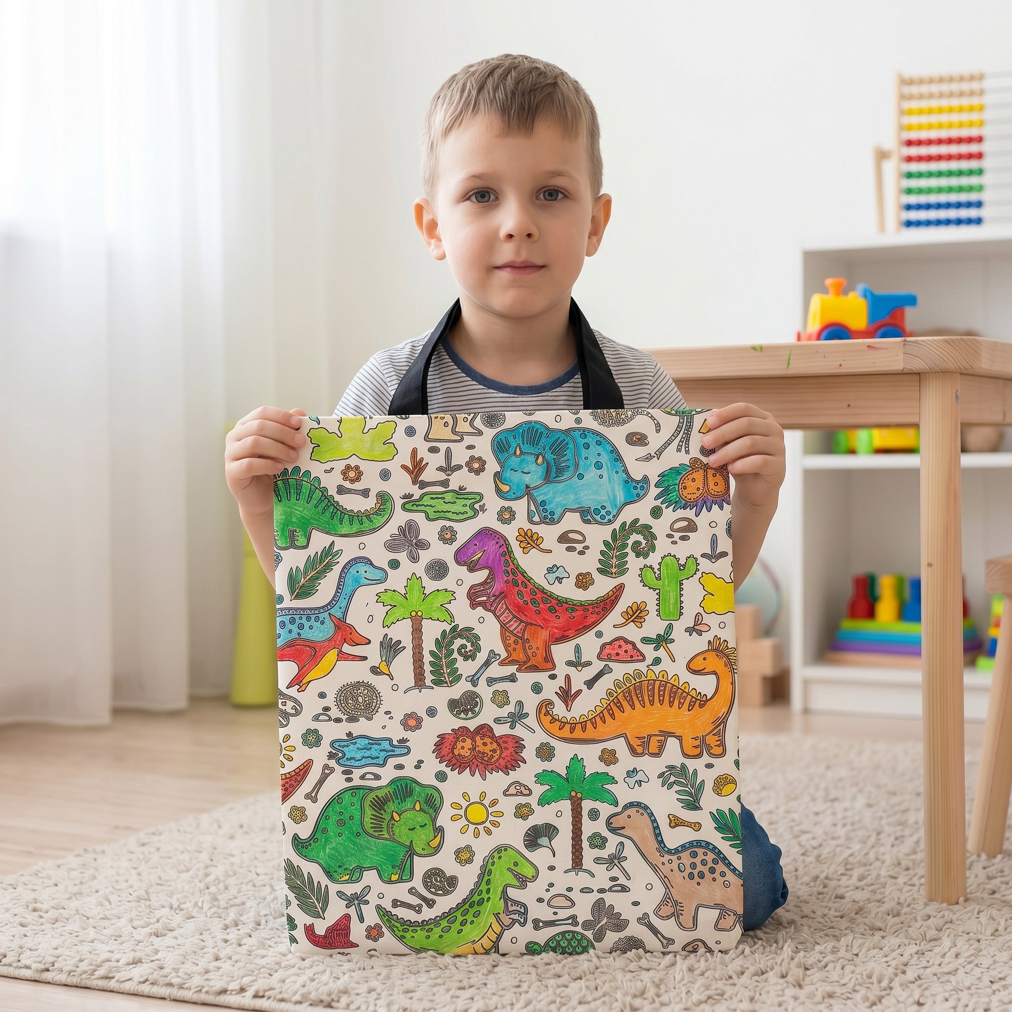 Dinosaur Coloring Tote bag