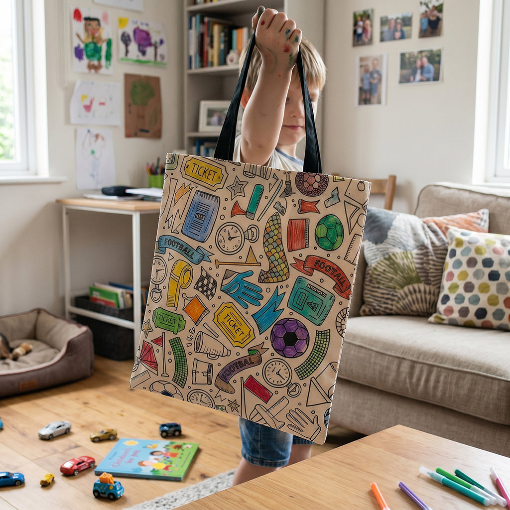 Football Coloring Tote bag