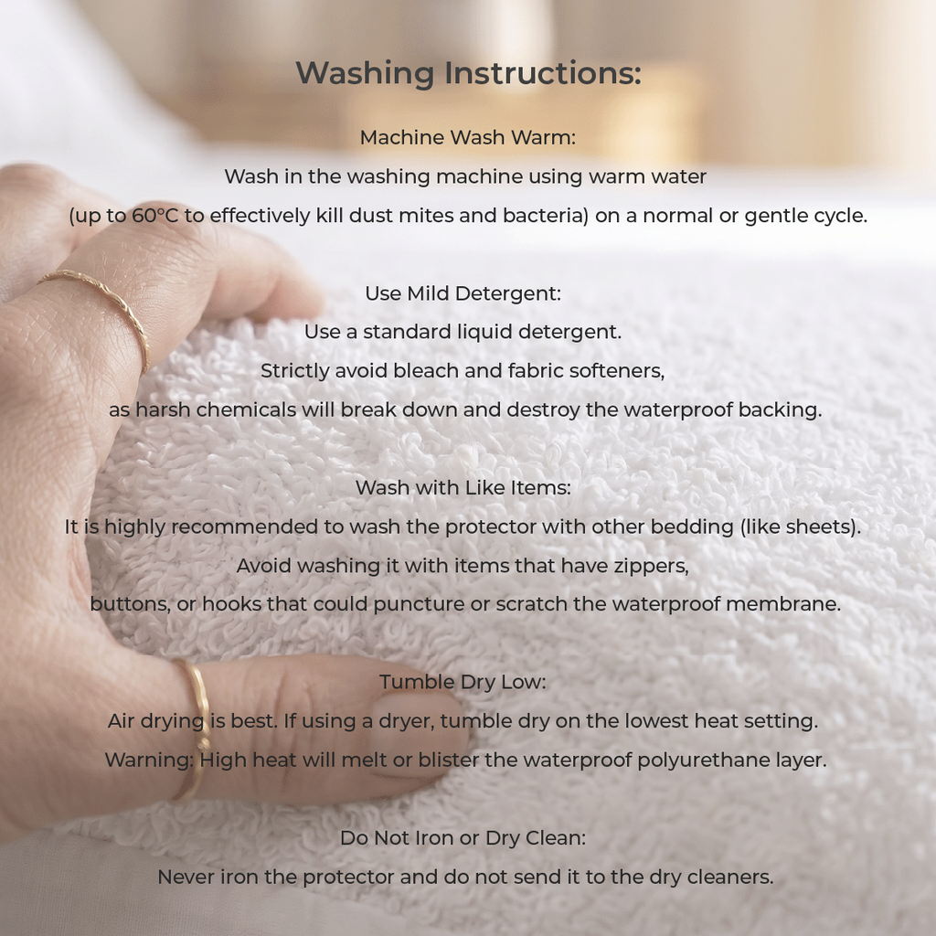 Waterproof Fitted Mattress Protector Hotel Quality