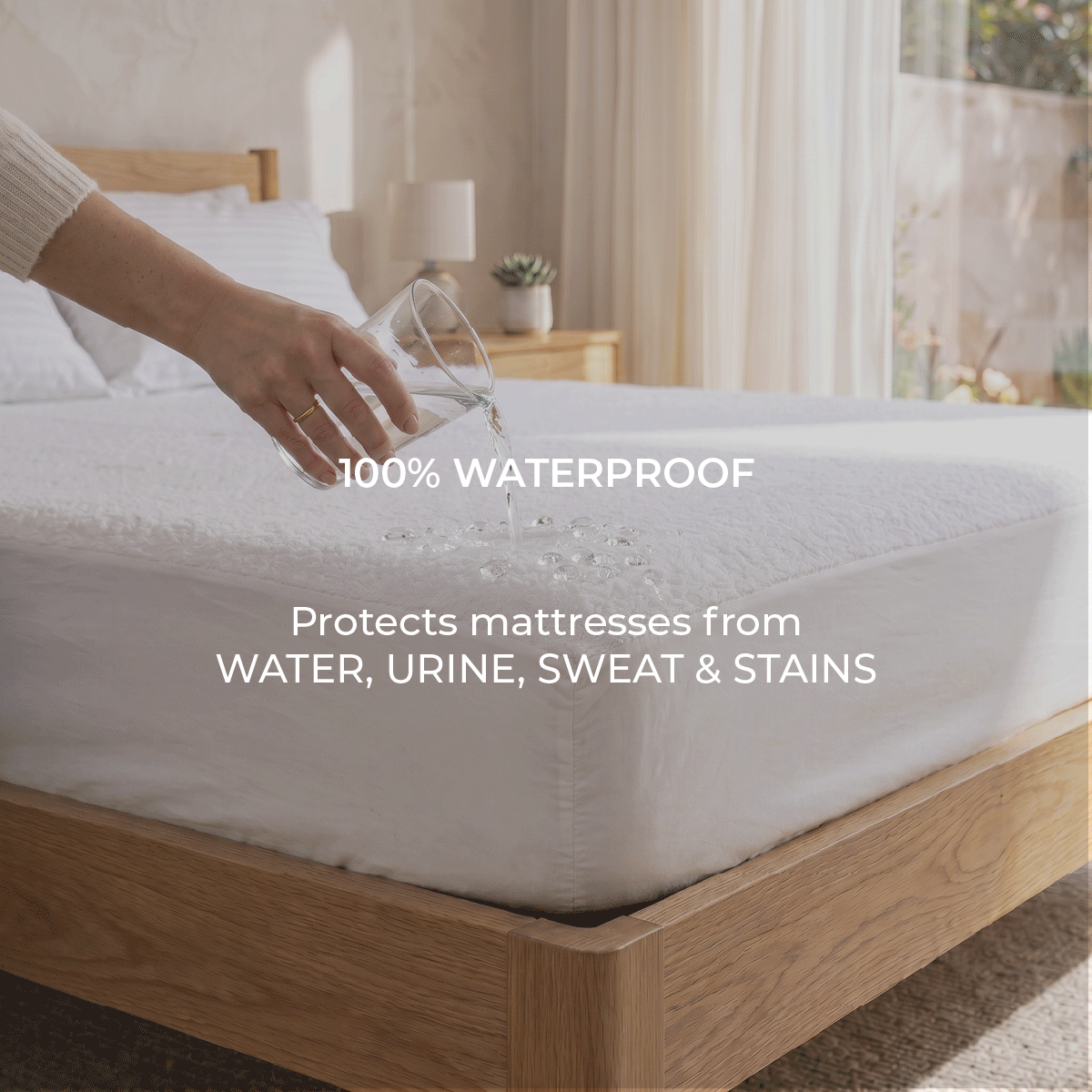 Waterproof Fitted Mattress Protector Hotel Quality