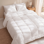 All-Season Duvet with 100% Cotton Cover & Feather-Like Poly Down Filling Hotel Quality