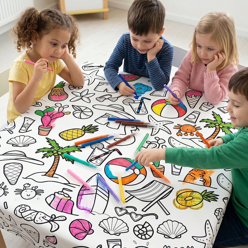 Summer Coloring Tablecloth / Mat