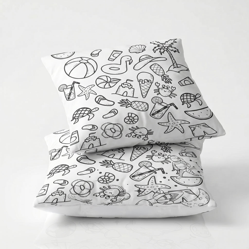Summer Coloring Cushions