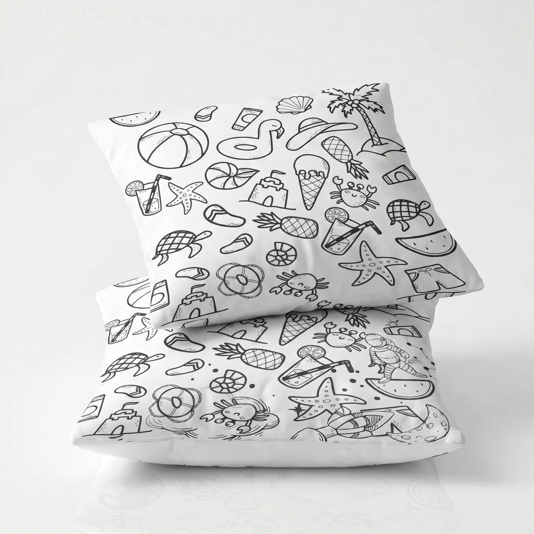 Summer Coloring Cushions