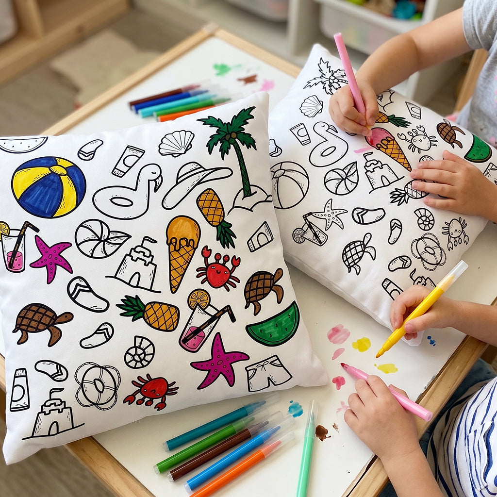 Summer Coloring Cushions