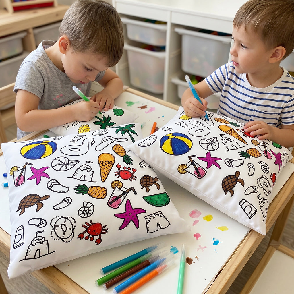 Summer Coloring Cushions