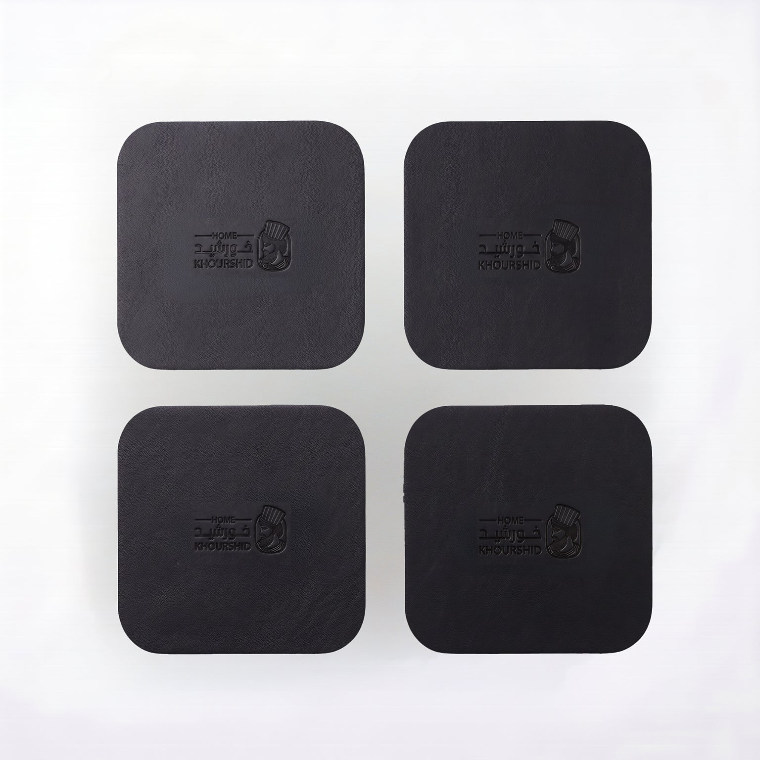Plain Leather Coasters 4 Pieces