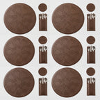 Ornate Leather Placemats Set