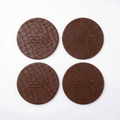 Alligator-like texture Leather Coasters 4 Pieces