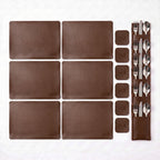 Plain Leather Placemats Set