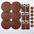 Alligator-like texture Leather Placemats Set