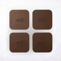 Plain Leather Coasters 4 Pieces