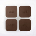 Plain Leather Coasters 4 Pieces