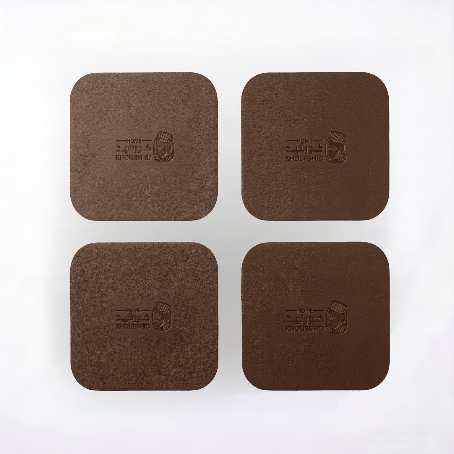 Plain Leather Coasters 4 Pieces