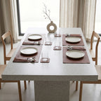 Plain Leather Placemats Set