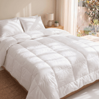 All-Season Duvet with 100% Cotton Cover & Feather-Like Poly Down Filling Hotel Quality