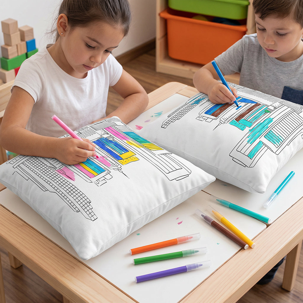 City Coloring Cushions