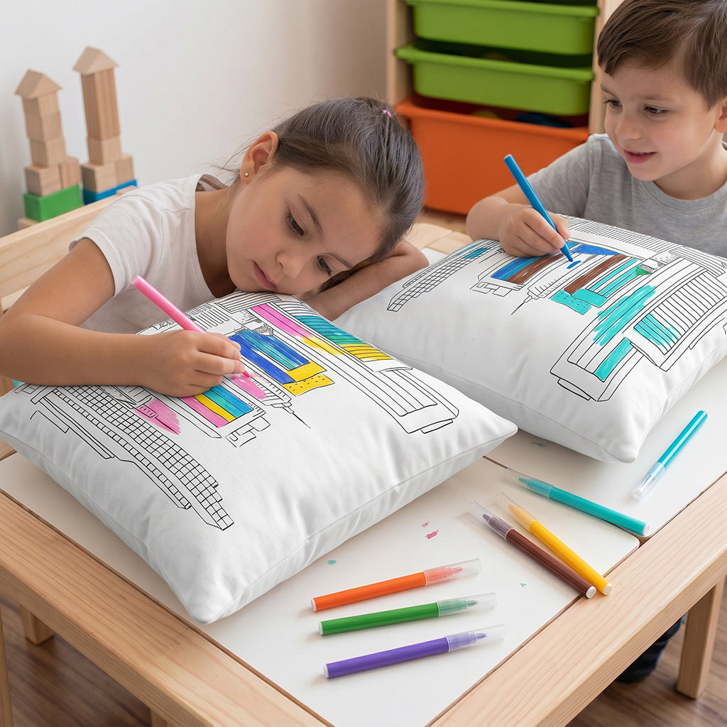 City Coloring Cushions