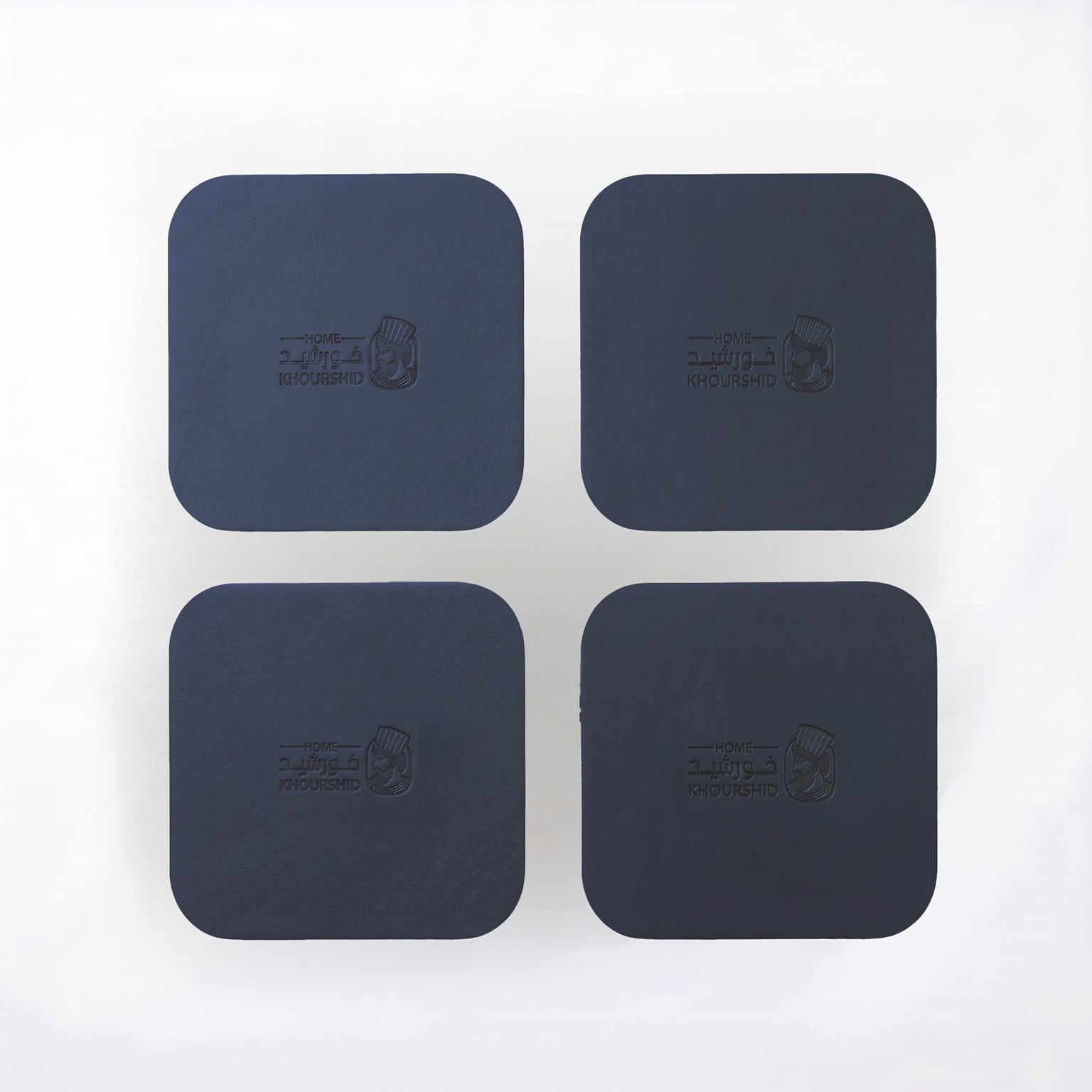 Plain Leather Coasters 4 Pieces
