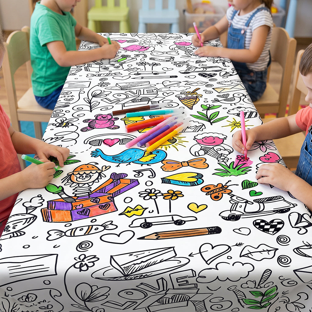 Doddle Coloring Tablecloth / Mat