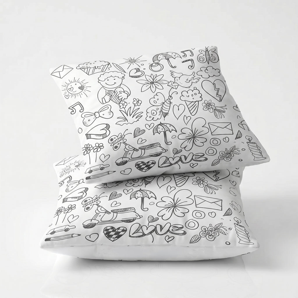 Doddle Coloring Cushions