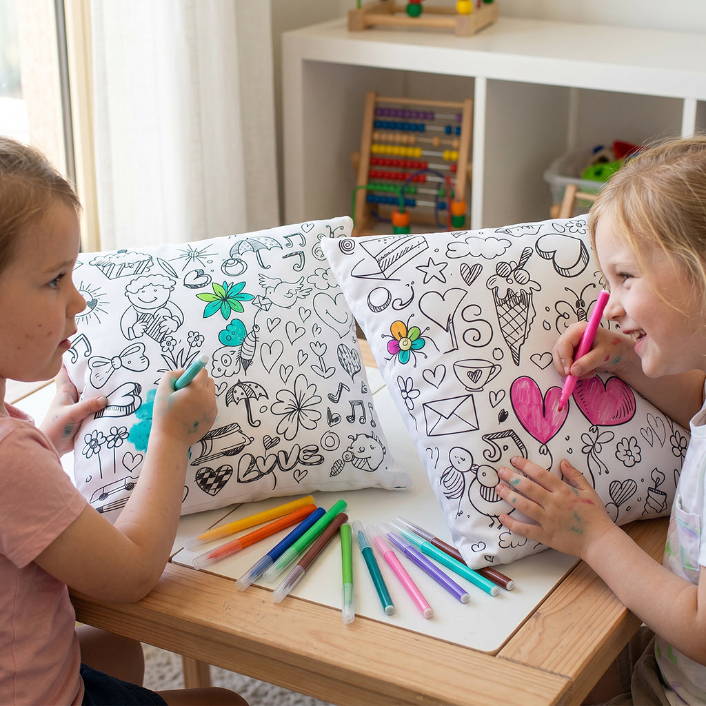 Doddle Coloring Cushions