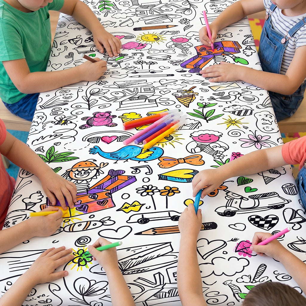 Doddle Coloring Tablecloth / Mat