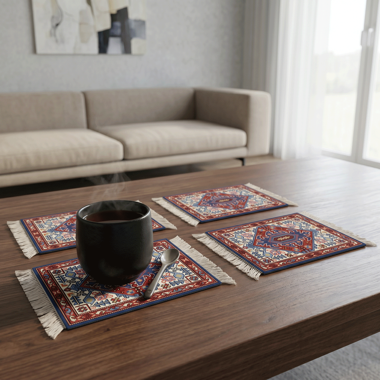 Rug Coasters 4 Pieces - 104