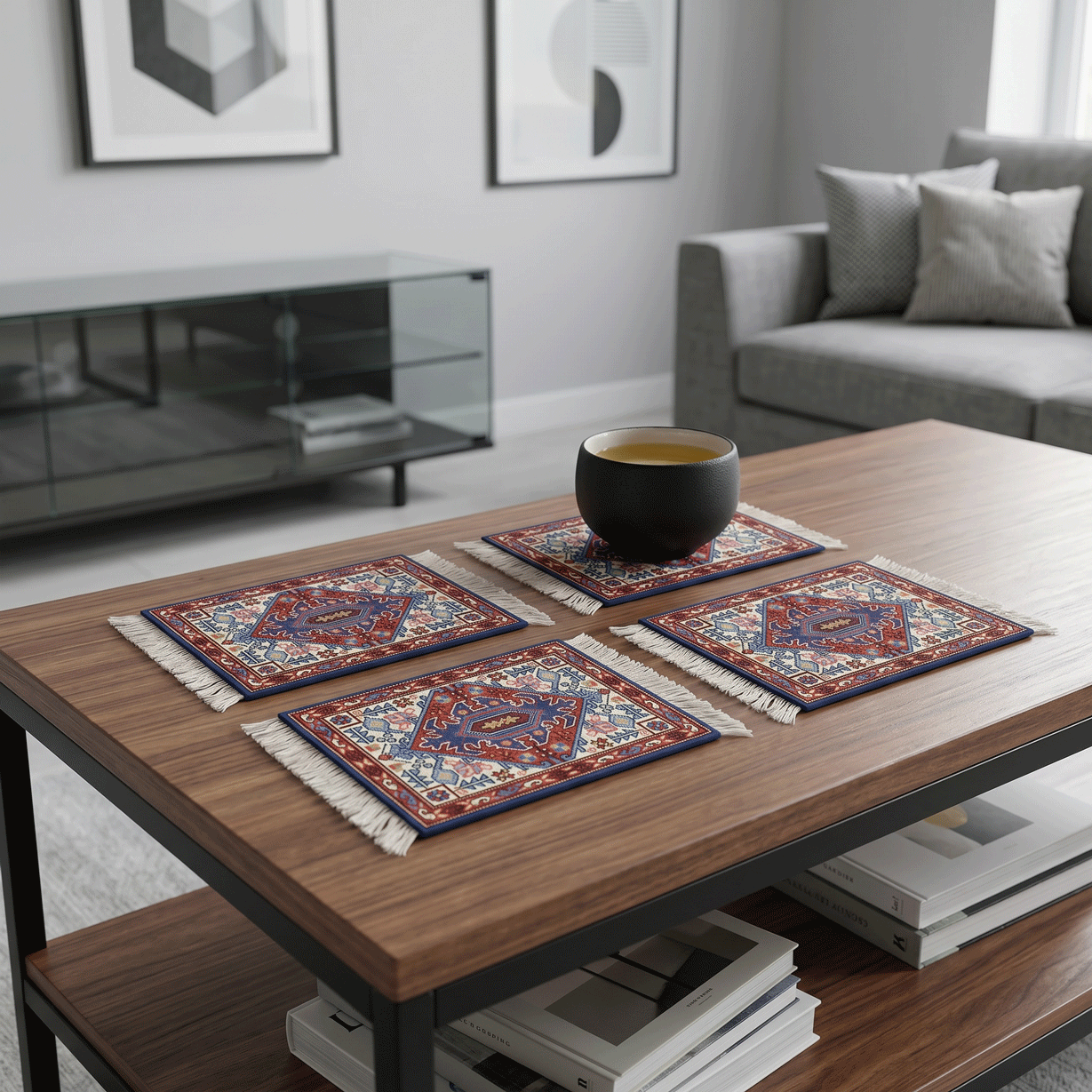 Rug Coasters 4 Pieces - 104