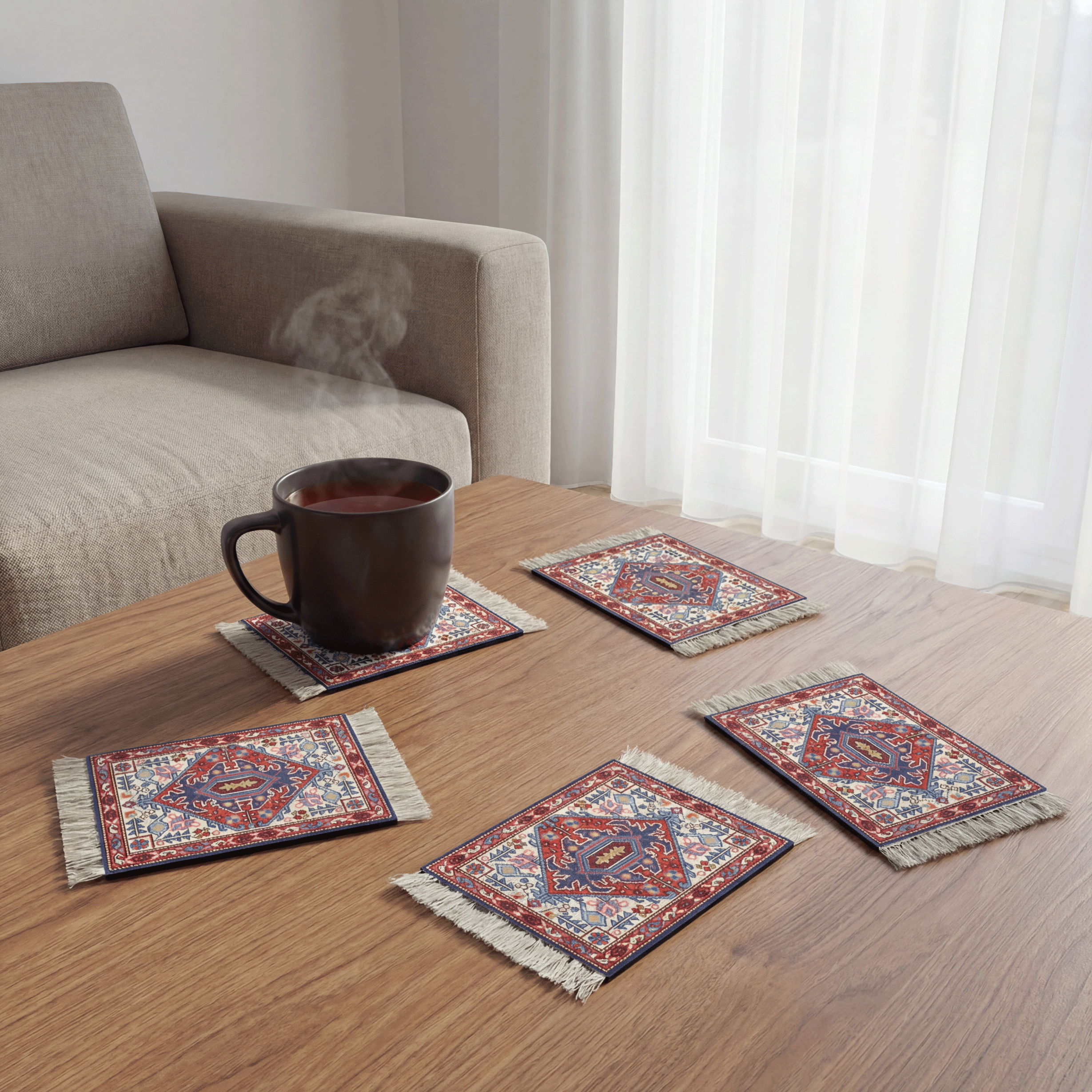 Rug Coasters 4 Pieces - 104