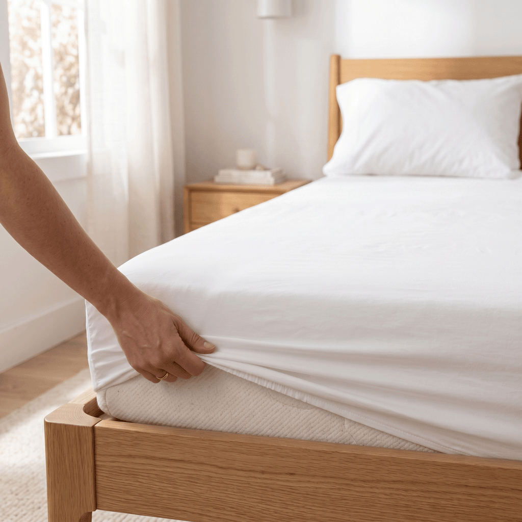 100% Cotton Plain White Sateen Sheet Set with Pillowcases 400 TC Hotel Quality